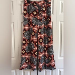 New York & Company Women’s Wide-Leg Boho Palazzo Pants, Size 6.